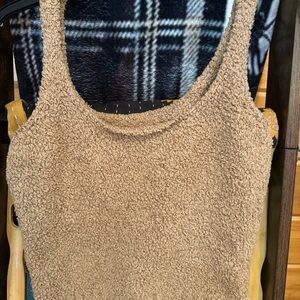 Cozy Tan Sherpa Tank Top